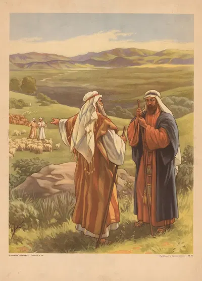 Abraham and Lot by Gebhard Fugel, 1931 — digital art print download
