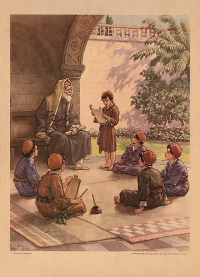 Jesus in the Synagogue by Gebhard Fugel, 1931 — digital art print download