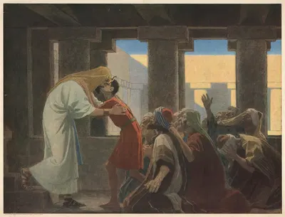 Joseph reveals himself to his brothers by Gebhard Fugel, 1932 — digital art print download