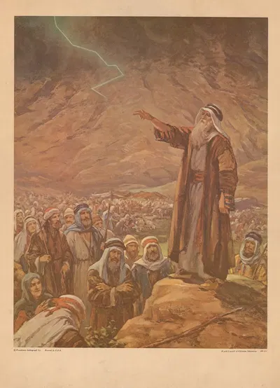 The Giving of the Law at Sinai by Gebhard Fugel, 1931 — digital art print download