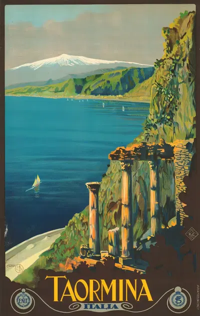 Taormina by Mario Borgoni, 1927 — digital art print download
