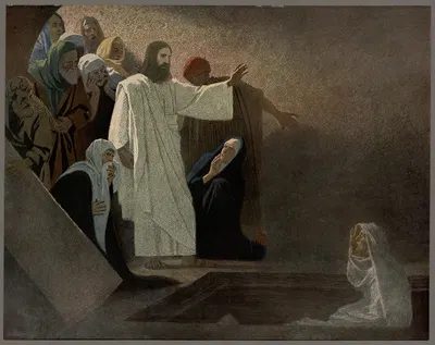 The resurrection of Lazarus by Gebhard Fugel, 1911 — digital art print download