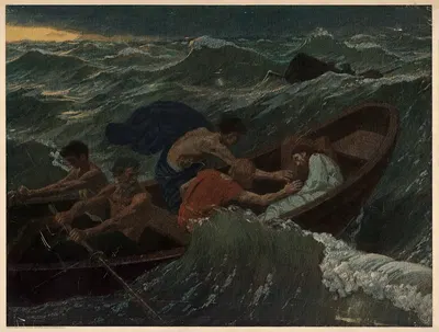 The storm on the lake by Gebhard Fugel, 1932 — digital art print download