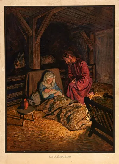 Die Geburt Jesu by Ганс Лиццманн, 1933 — digital art print download