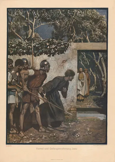 Verrat und Gefangennehmung Jesu by Ганс Лиццманн, 1925 — digital art print download