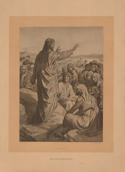 Bjergprædikenen by Heinrich Hofmann, 1904 — digital art print download
