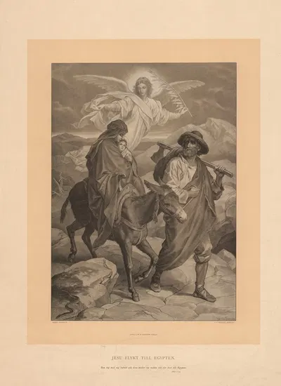 Flugten til Ægypten by Heinrich Hofmann, 1904 — digital art print download