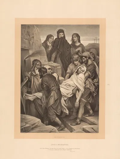 Gravlæggelsen by Heinrich Hofmann, 1904 — digital art print download