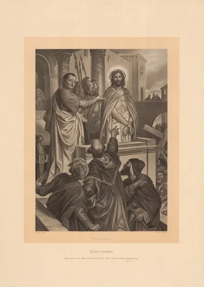 Jesus dømmes by Heinrich Hofmann, 1904 — digital art print download
