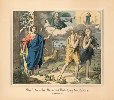Strafe der ersten Sünde und Verheissun; des Erlösers by Johann Nepomuk Heinemann — digital art print download