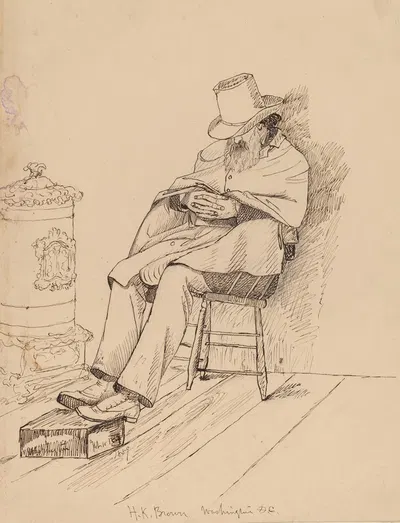 H.K. Brown by John Quincy Adams Ward, 1859 — digital art print download