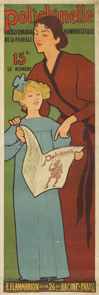 Polichinelle Hebdomadaire humoristique de la famille by Морис Реалье-Дюма, 1896 — digital art print download