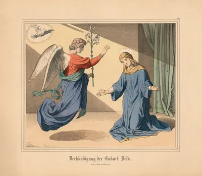 Verkündigung der Geburt Jesu by Johann Nepomuk Heinemann — digital art print download