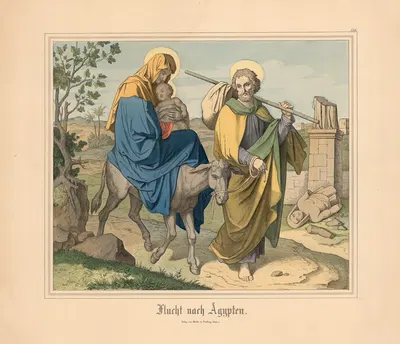 Flucht nach Ägypten by Johann Nepomuk Heinemann — digital art print download
