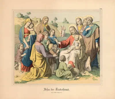 Jesus der Kinderfreund by Johann Nepomuk Heinemann — digital art print download