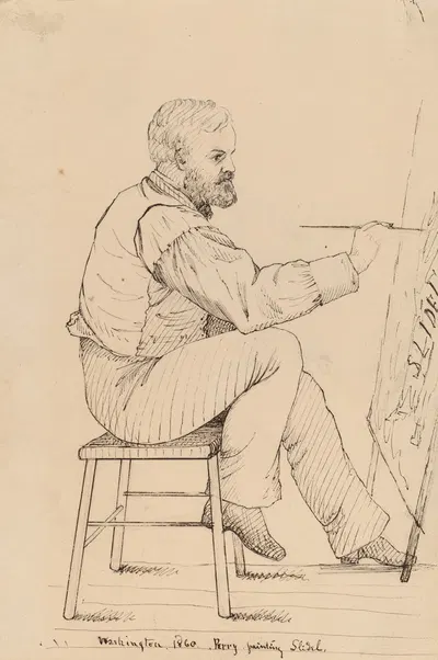 Sketch Class Series – E.W. Perry by John Quincy Adams Ward, 1860 — digital art print download