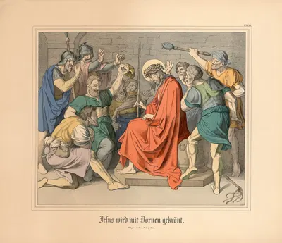 Jesus wird mit Dornen gekrönt by Johann Nepomuk Heinemann — digital art print download