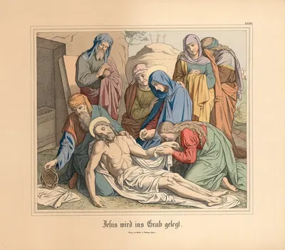 Jesus wird ins Grab gelegt by Johann Nepomuk Heinemann — digital art print download