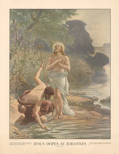 Jesus dopes av Johannes by Julius Kronberg, 1901 — digital art print download