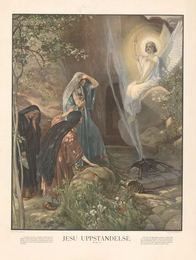 Jesu uppståndelse by Julius Kronberg, 1903 — digital art print download