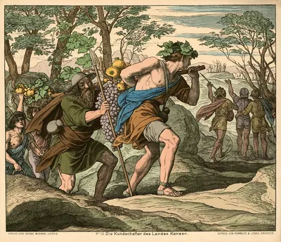 Die Kundschafter des Landes Kanaan by Julius Schnorr von Carolsfeld, 1888 — digital art print download