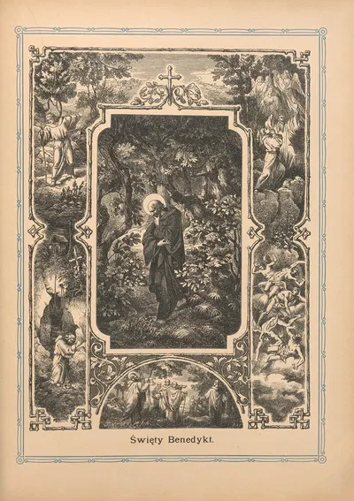 Święty‎ ‎Benedykt by Otto Bitschnau, 1912 — digital art print download