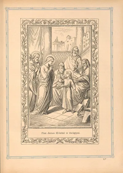 Pan‎ ‎Jezus‎ ‎12-letni‎ ‎w‎ ‎świątyni by Otto Bitschnau, 1912 — digital art print download