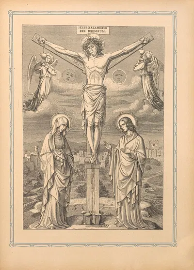 IESUS NAZARENUS by Otto Bitschnau, 1912 — digital art print download