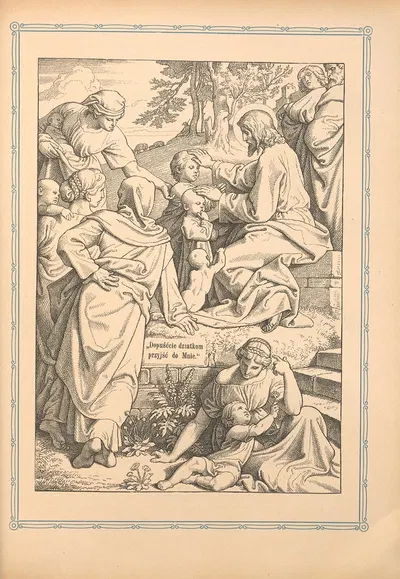 Dopuśćcie dziatkom przyjść‎ ‎do‎ ‎Mnie by Otto Bitschnau, 1912 — digital art print download