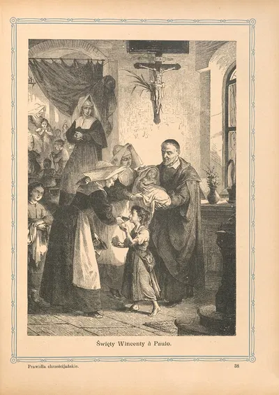Święty Wincenty a Paulo by Otto Bitschnau, 1912 — digital art print download