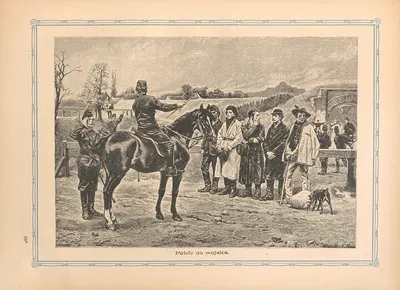 Pobór do wojska by Otto Bitschnau, 1912 — digital art print download