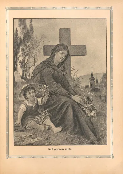 Nad‎ ‎grobem‎ ‎męża by Otto Bitschnau, 1912 — digital art print download