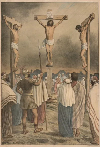 The Crucifixion by Poul Steffensen, 1913 — digital art print download