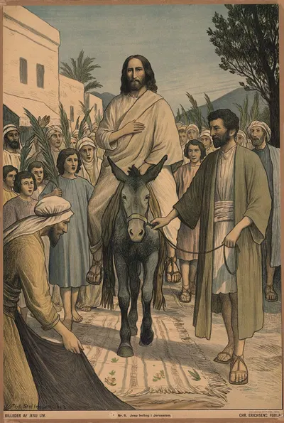 The entry into Jerusalem. by Пуль Стеффенсен, 1913 — digital art print download