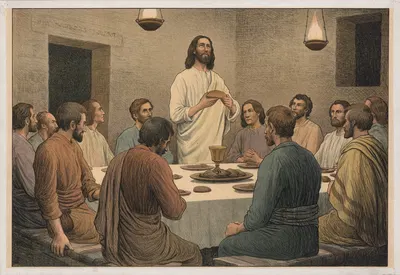 The Holy Communion. by Пуль Стеффенсен, 1913 — digital art print download