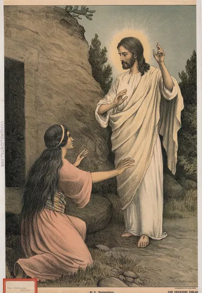 The Resurrection, Jesus makes himself known to Mary Magdalene. by Poul Steffensen, 1913 — digital art print download