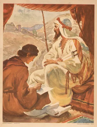 Jeremiah and Baruch by Providence Lith. Co, 1931 — digital art print download