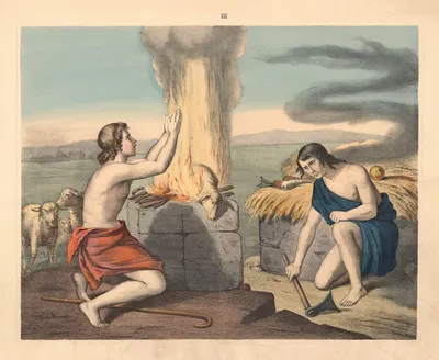 Cain and Abel by Sandberg, 1875 — digital art print download