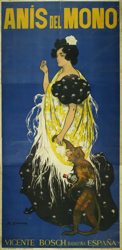 Anis del Mono Vicente Bosch Badalona Espana by Ramón Casas, 1898 — digital art print download