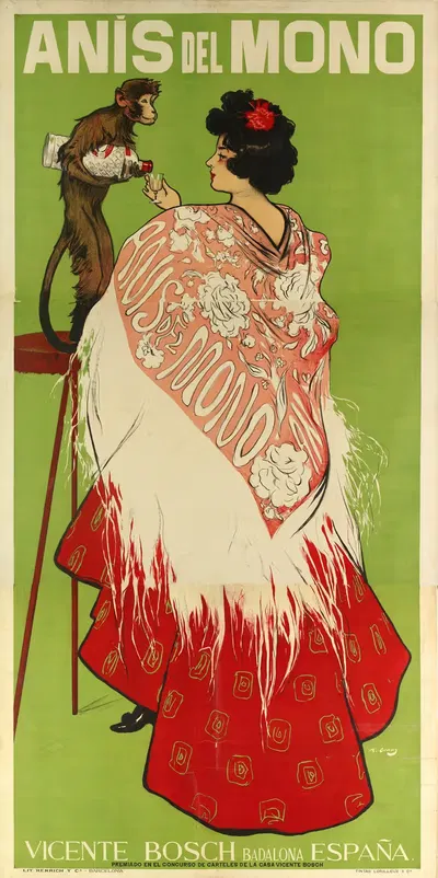 Anis del Mono Vicente Bosch Badalona Espana by Ramón Casas, 1900 — digital art print download