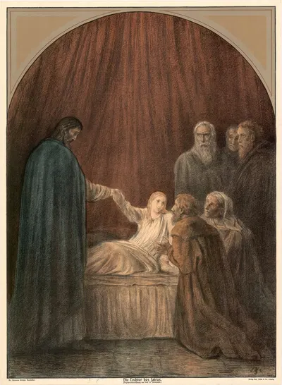 Die Tochter des Jairus by Вильгельм Штайнхаузен, 1910 — digital art print download