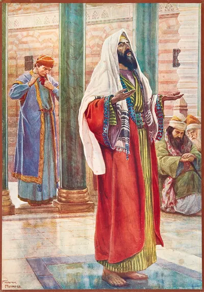 The Pharisee and the Publican by Frank Adams, 1906 — digital art print download