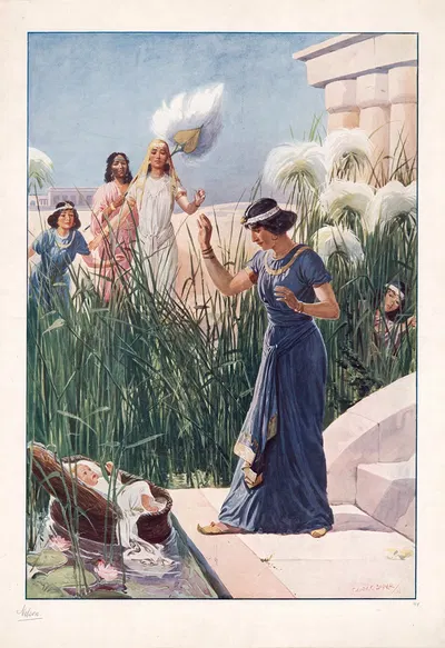 The babe among the bulshes by George Soper, 1906 — digital art print download