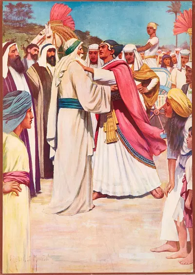 Jacob and Joseph meet by George Grenville Manton, 1904 — digital art print download