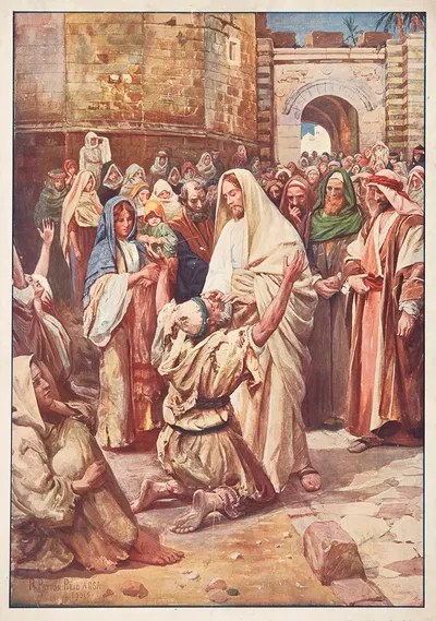 Blind Bartimæus by Robert Payton Reid, 1906 — digital art print download