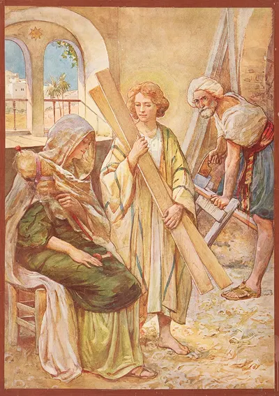 Boyhood of Jesus of Nazareth by Robert Payton Reid, 1904 — digital art print download