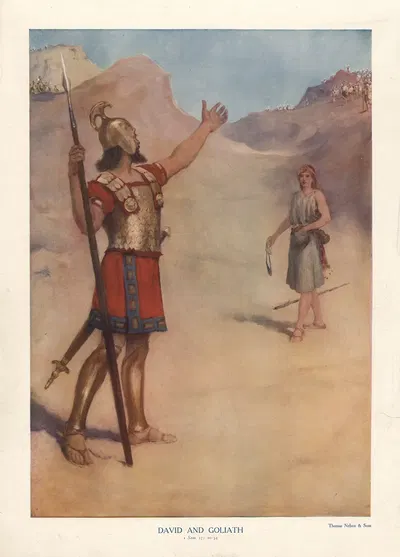 David and Goliath by Robert Payton Reid, 1904 — digital art print download