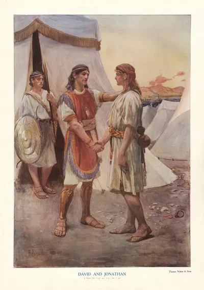 David and Jonathan by Robert Payton Reid, 1904 — digital art print download