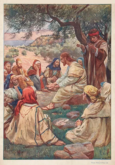 Jesus teaching to pray by Robert Payton Reid, 1906 — digital art print download