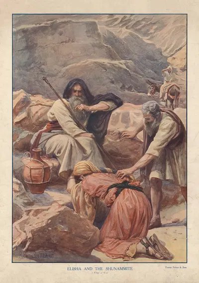 Namaan and Elisha by Robert Payton Reid, 1904 — digital art print download